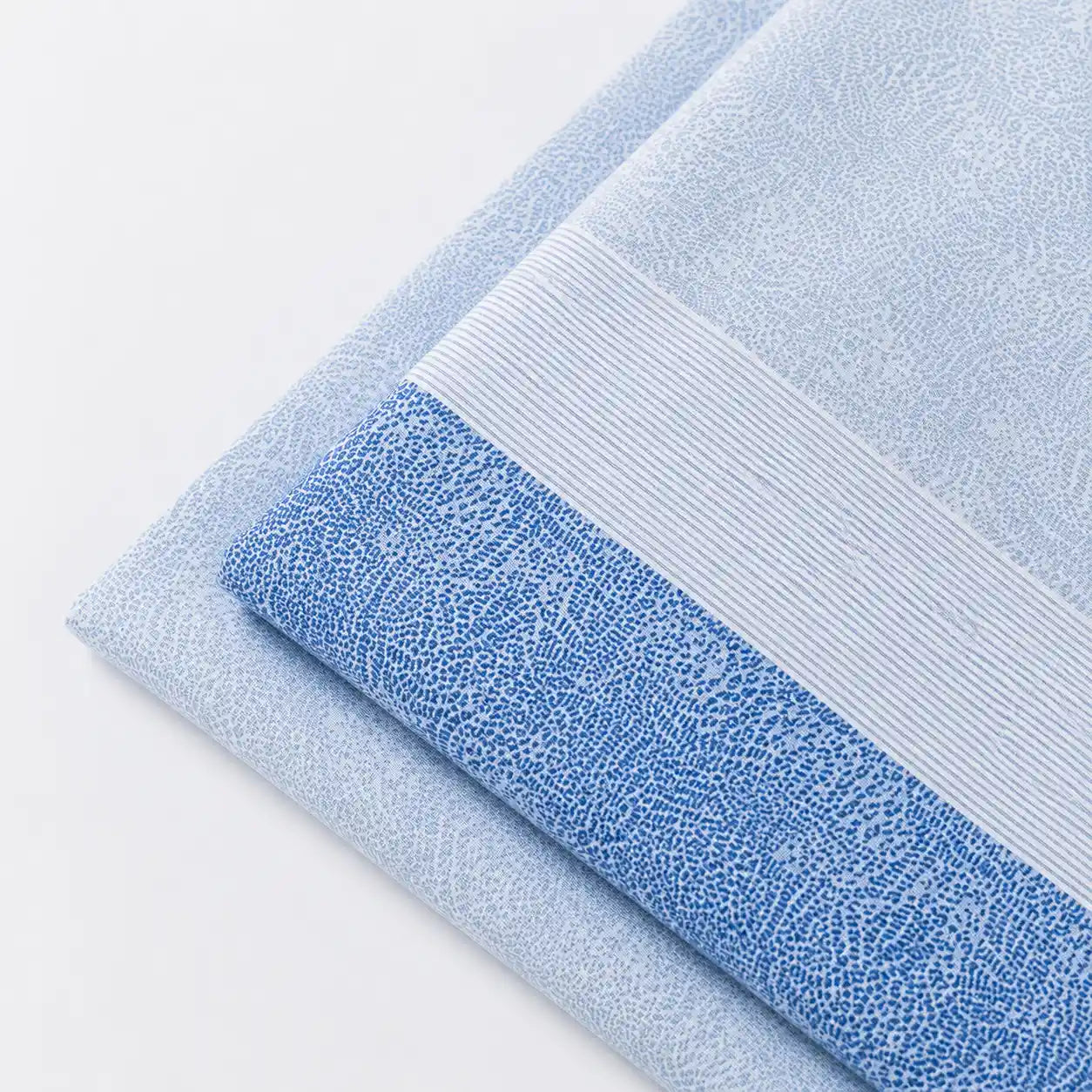 Completo lenzuola in Puro Cotone dimensioni varie - M176 (Azzurro)