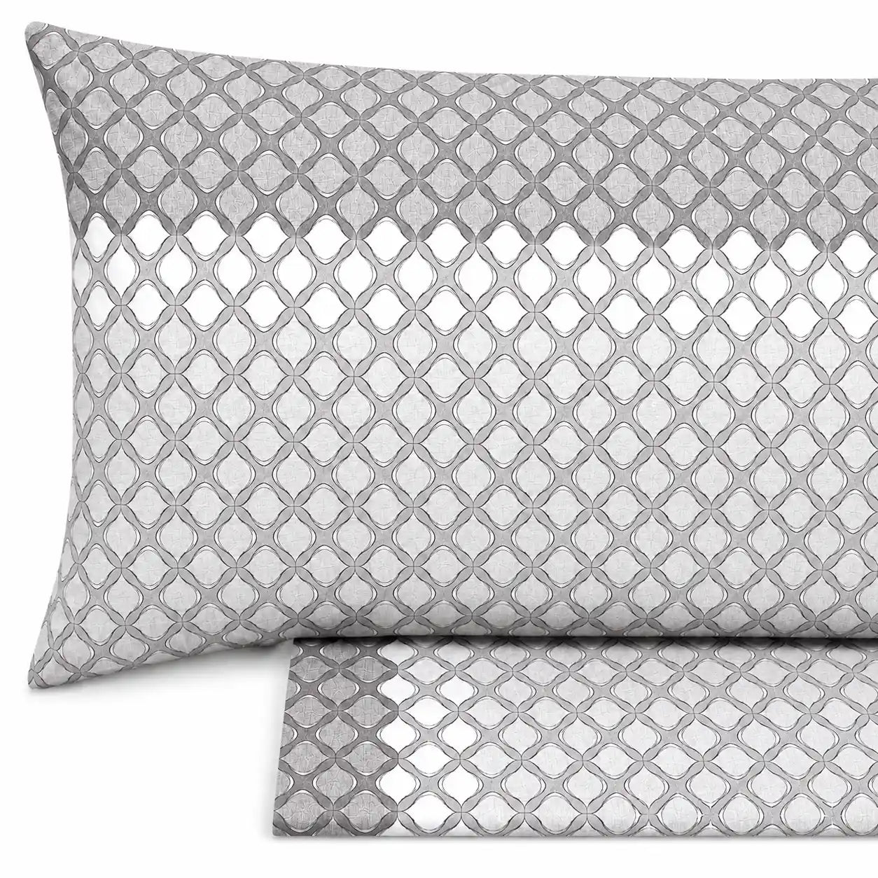 Completo lenzuola in Puro Cotone dimensioni varie - M172 (Grigio)