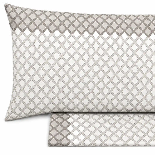 Completo lenzuola in Puro Cotone dimensioni varie - M172 (Beige)