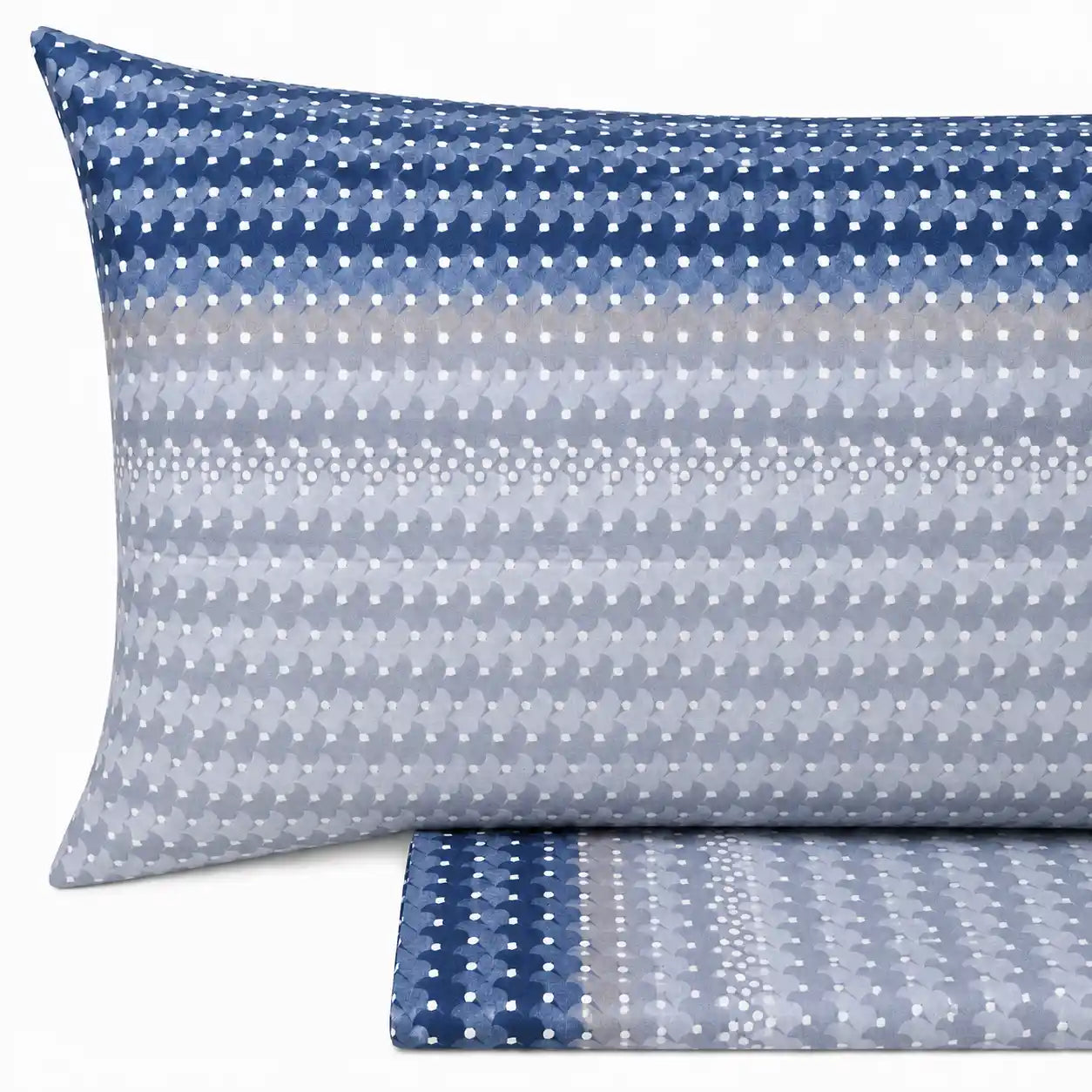 Completo lenzuola in Puro Cotone Matrimoniale - M180 (Azzurro)