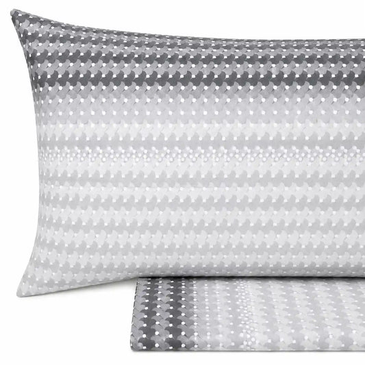Completo lenzuola in Puro Cotone Matrimoniale - M180 (Grigio)