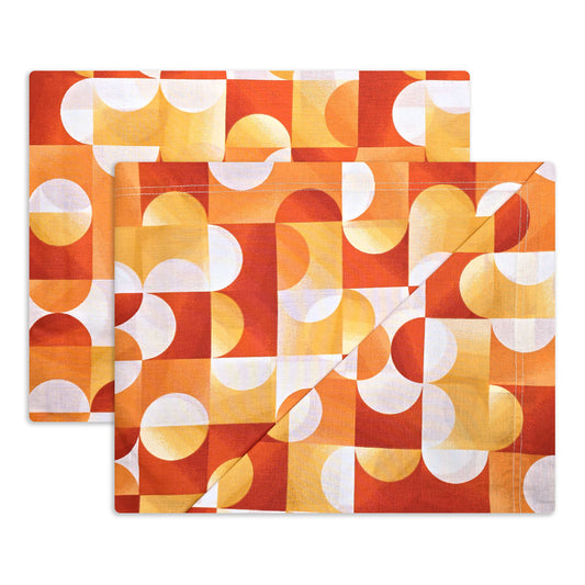 Completo lenzuola in Puro Cotone dimensioni varie - M174 (Arancione)
