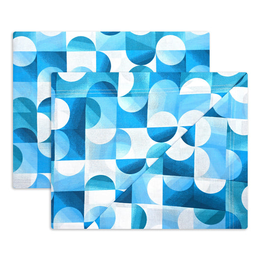 Completo lenzuola in Puro Cotone dimensioni varie - M174 (Azzurro)