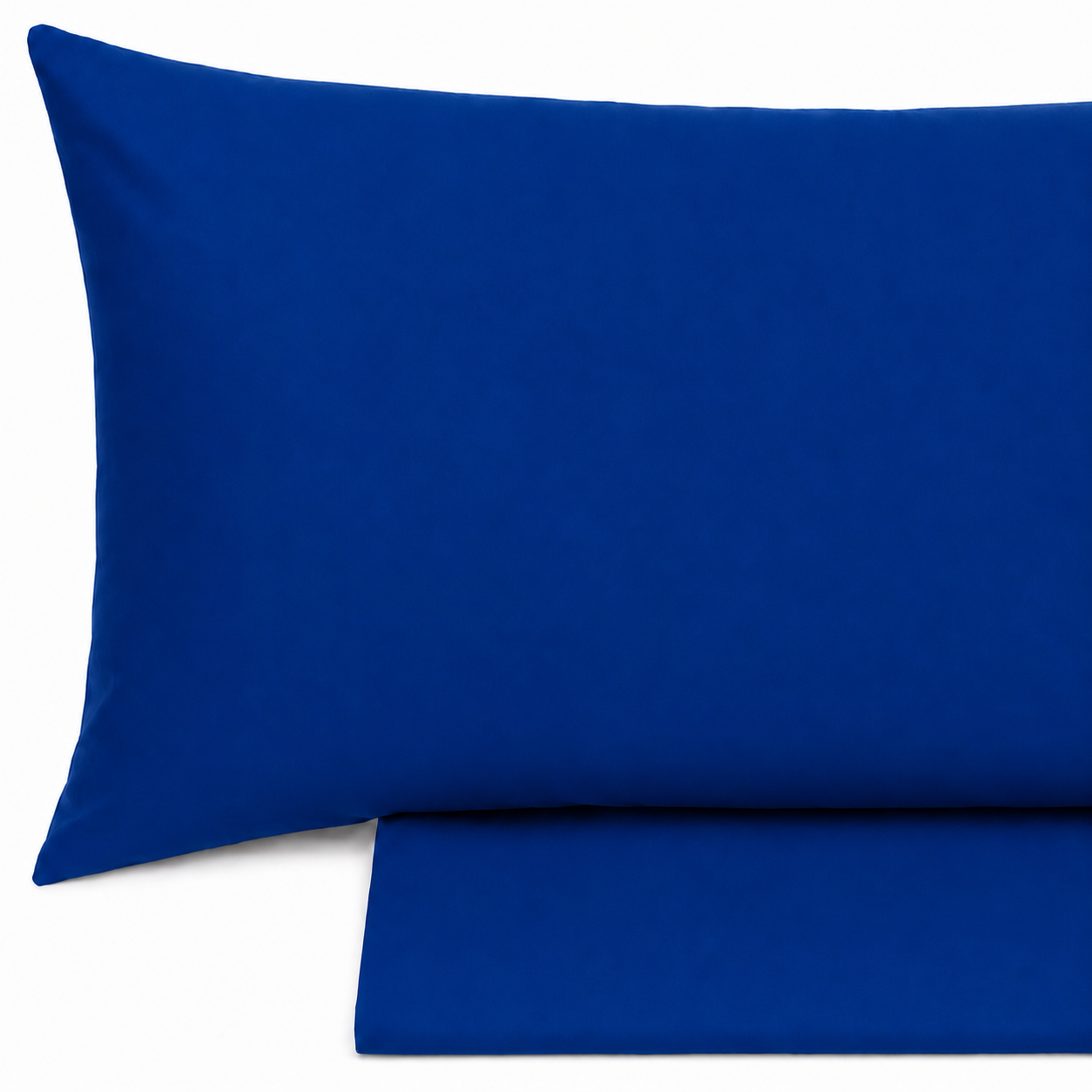 Completo lenzuola Tinta Unita in Puro Cotone dimensioni varie - Blu Royal