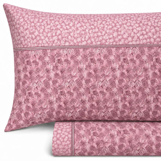 Completo Lenzuola in Flanella dimensioni varie - F135 (Rosa)