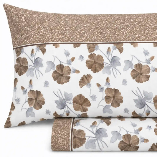 Completo Lenzuola in Flanella, Matrimoniale - F150 (Beige)