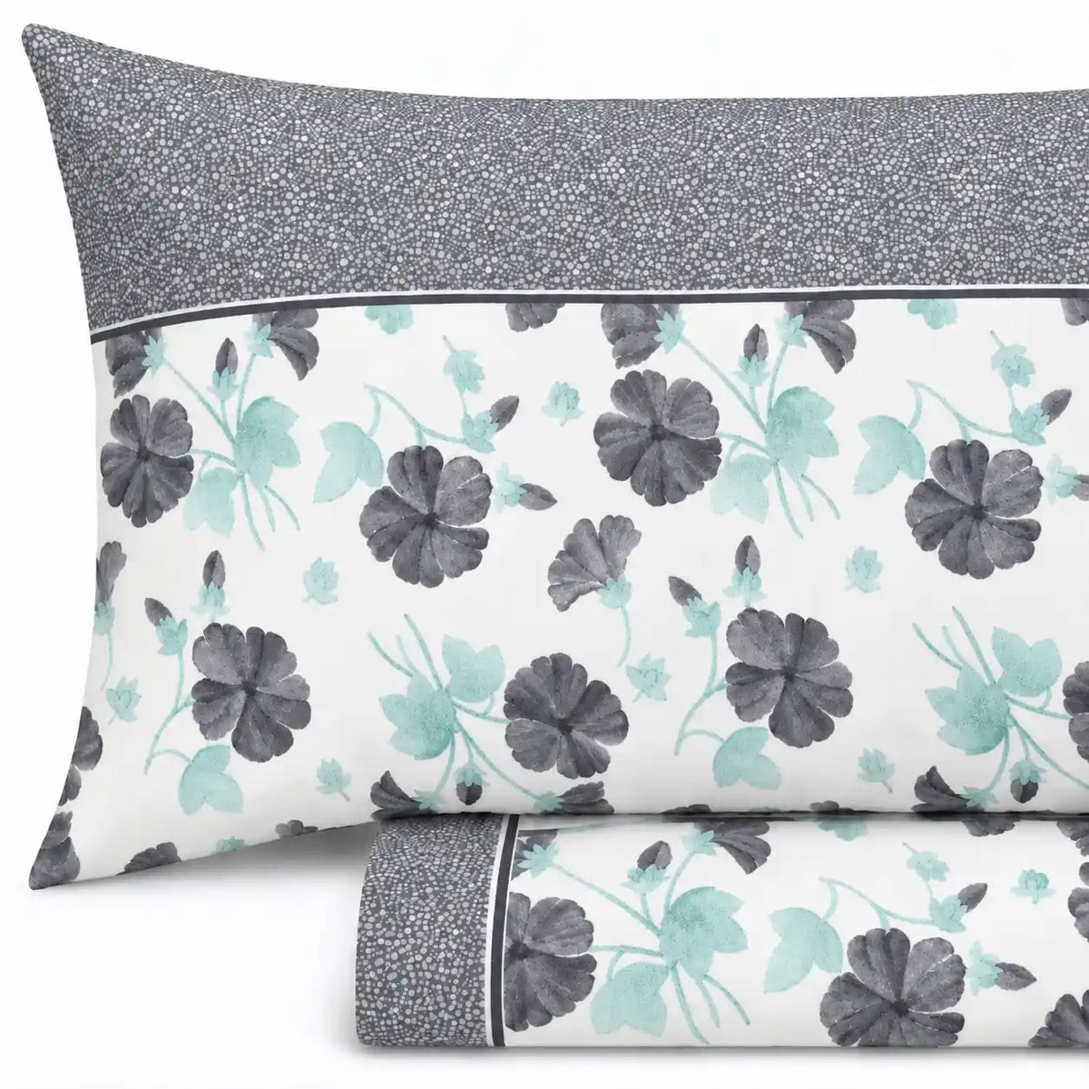Completo Lenzuola in Flanella, Matrimoniale - F150 (Grigio)