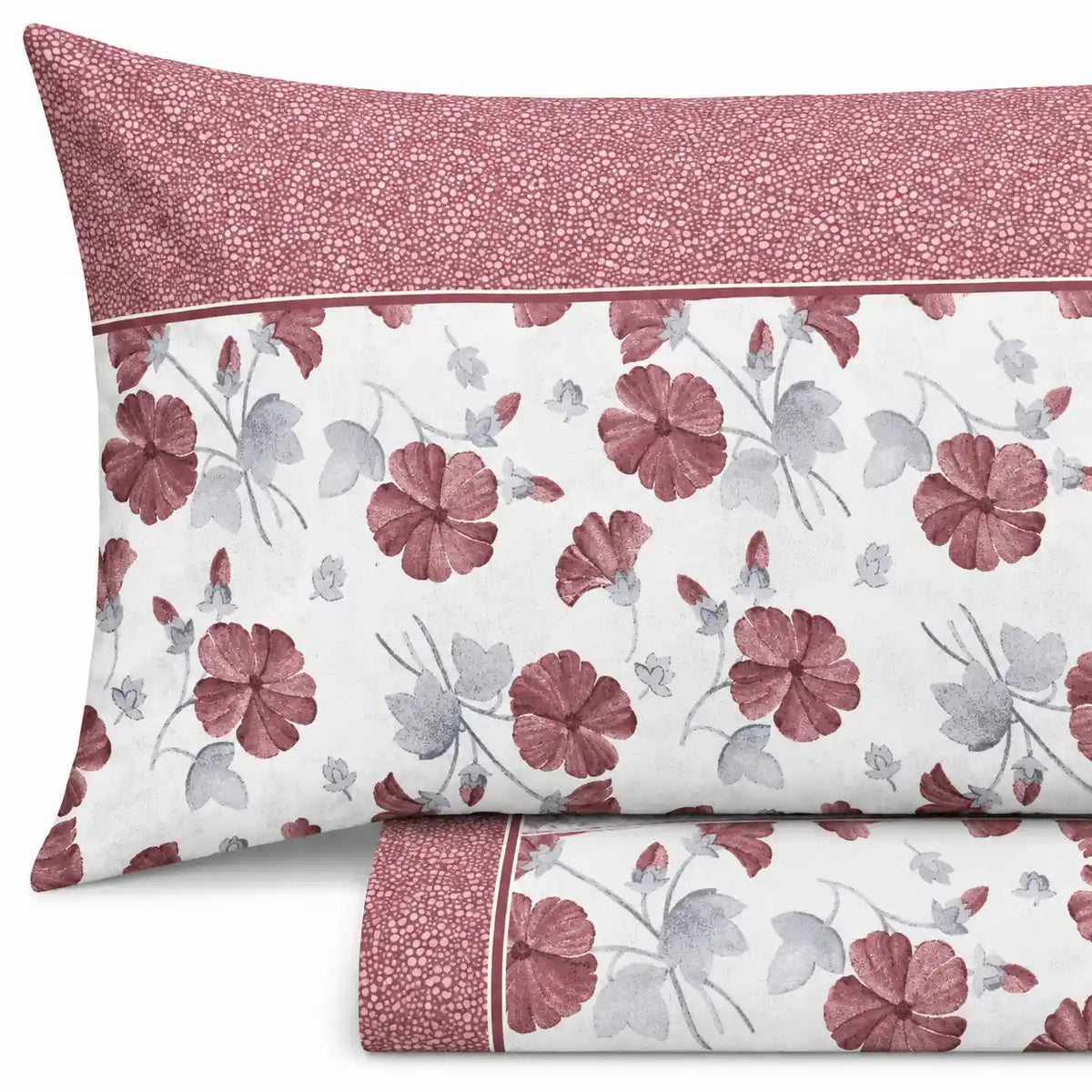 Completo Lenzuola in Flanella, Matrimoniale - F150 (Rosa)