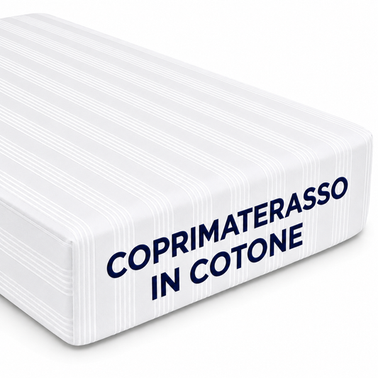 Coprimaterasso in Cotone Fasciato con Angoli Elasticizzati, Proteggi Materasso Antiacaro