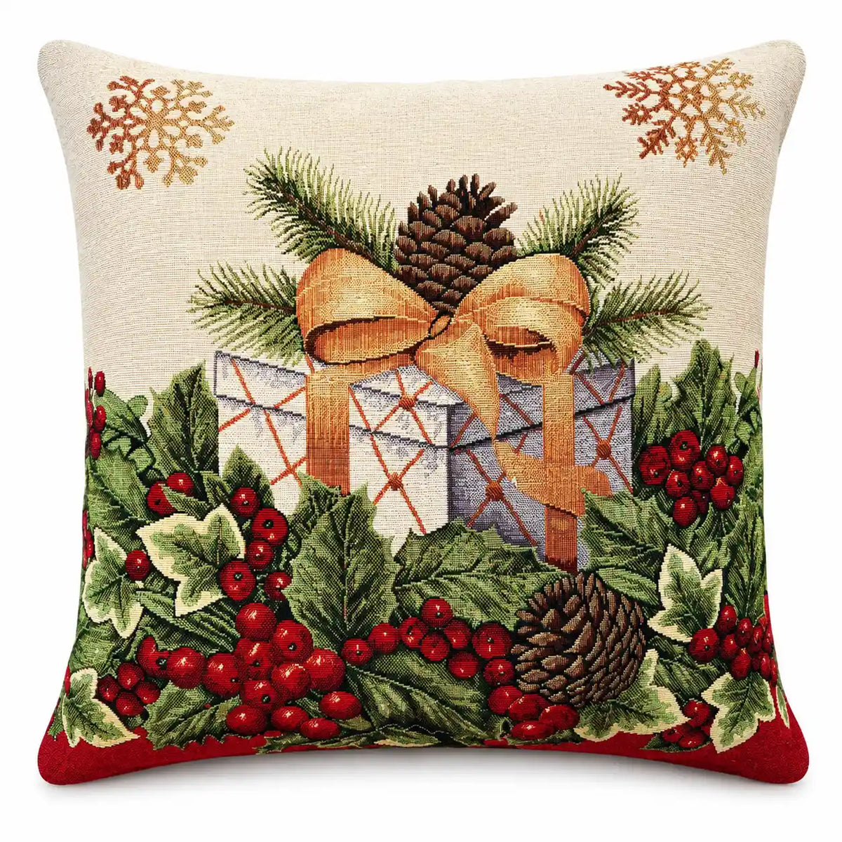 Cuscino arredo natalizia in tessuto Gobelin - Regalo