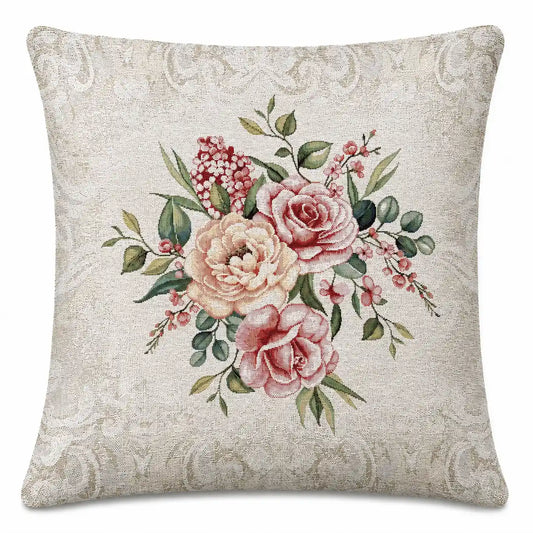 Fodera Cuscino Arredo in tessuto Gobelin - Rose
