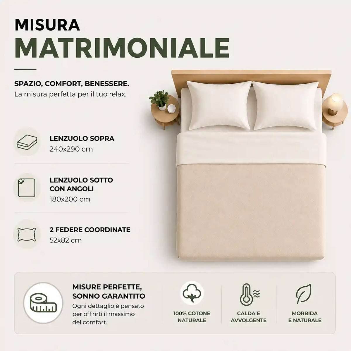 Completo Lenzuola in Flanella, Matrimoniale - F150 (Rosa)