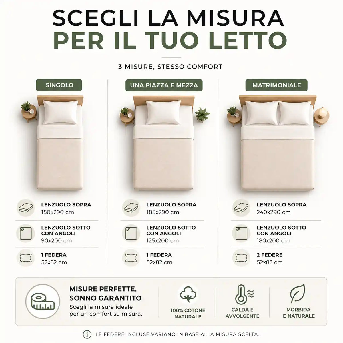 Completo Lenzuola in Flanella dimensioni varie - F130 (Grigio)