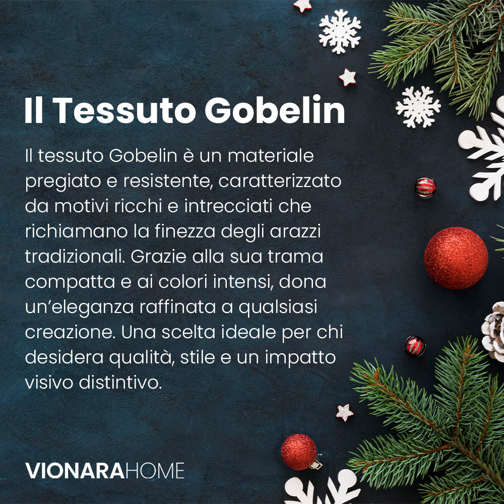 Cuscino arredo natalizia in tessuto Gobelin - Gnomo (Marrone)