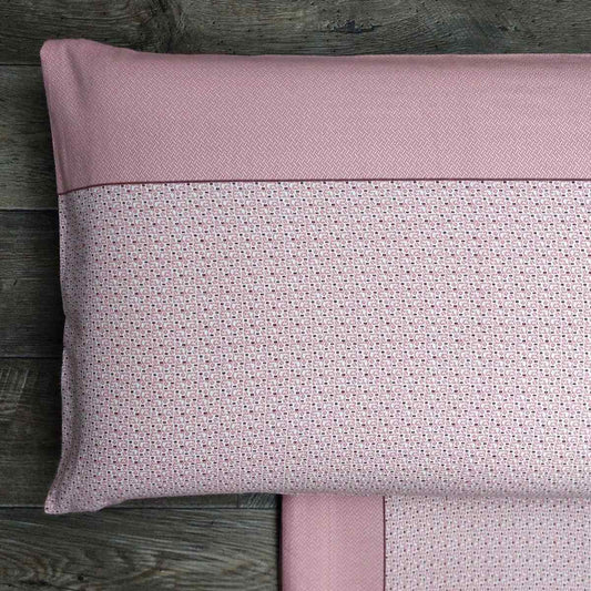 Completo Lenzuola in Flanella Matrimoniale - F108 (Rosa)