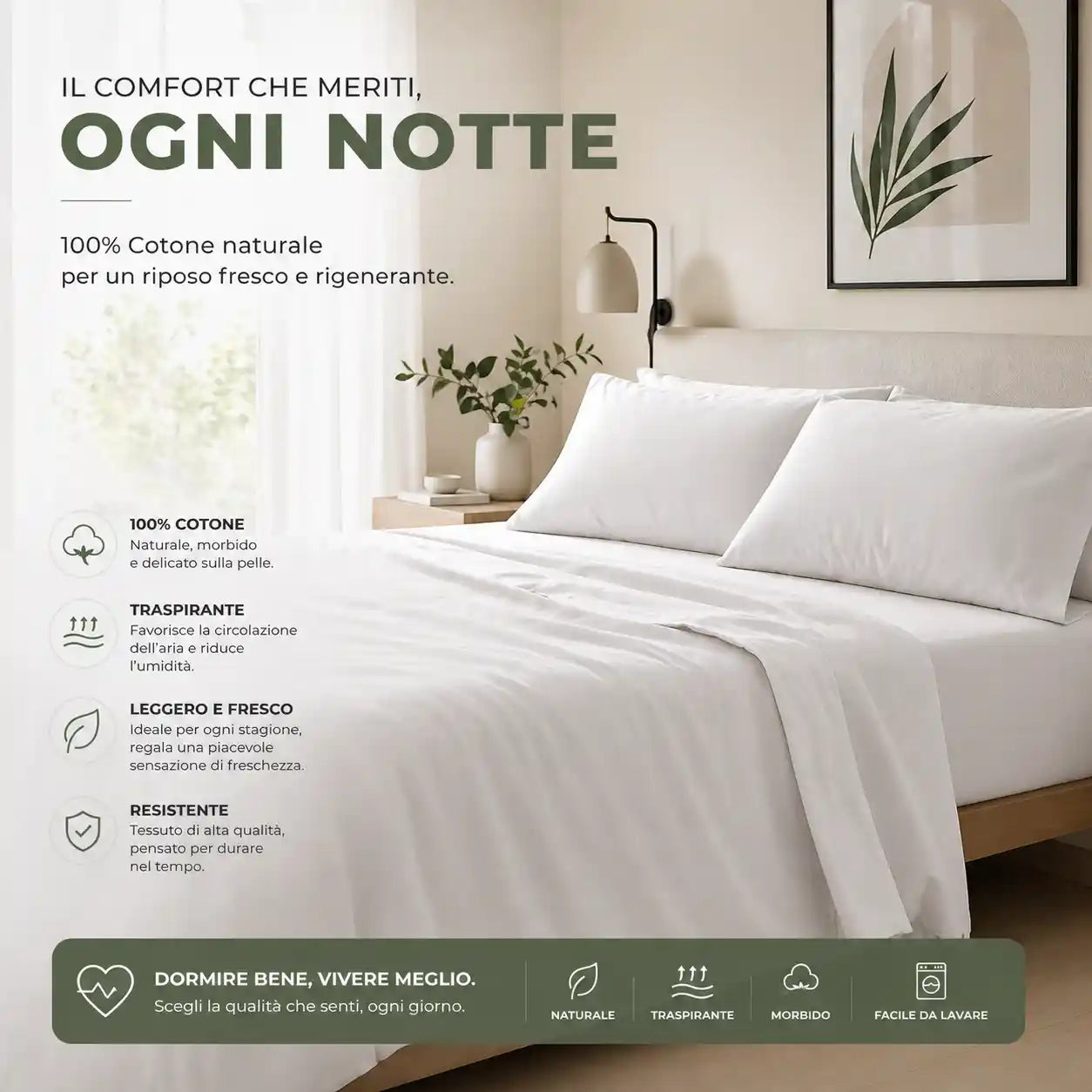 Completo lenzuola in Puro Cotone Singolo  - M173 (Ottanio)