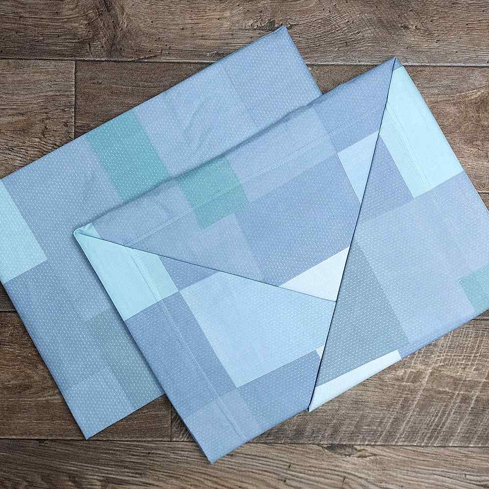 Completo lenzuola in Cotone dimensioni varie - M154 (Azzurro)