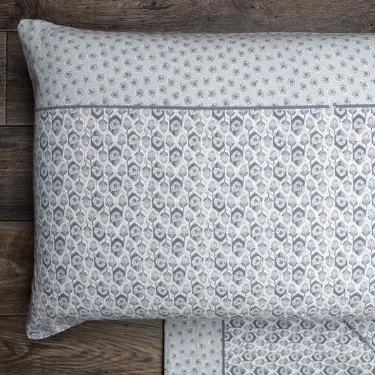 Completo Lenzuola in Flanella Matrimoniale - F124 (Grigio)