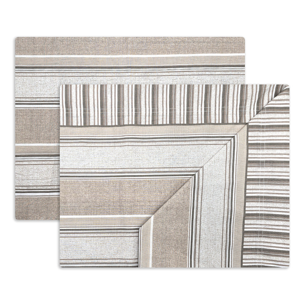 Completo lenzuola in Puro Cotone Singolo - M175 (Tortora)