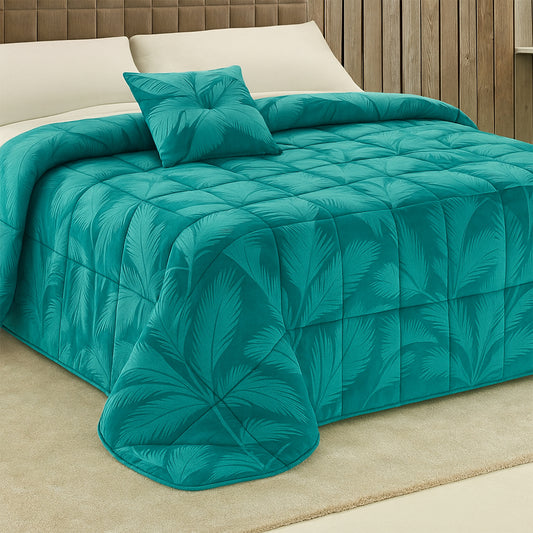 Trapunta Invernale in Velluto Jacquard di Laura Blasi - Dubai (Ottanio)