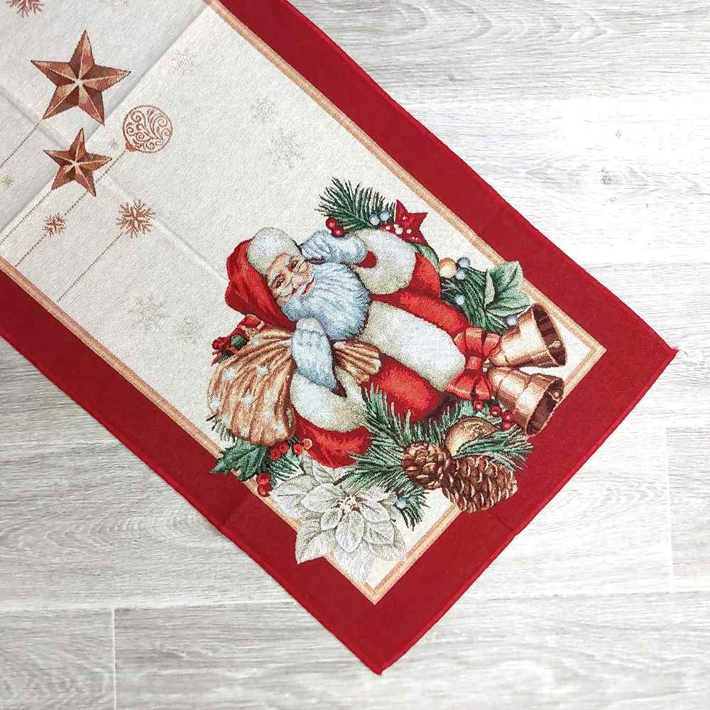 Runner natalizia in tessuto Gobelin 40 x 140 cm - Splendore