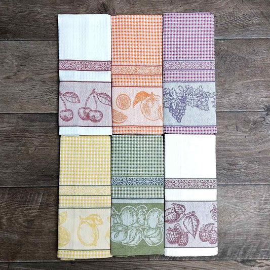 Set 6 pezzi Strofinacci in Cotone - Santorini