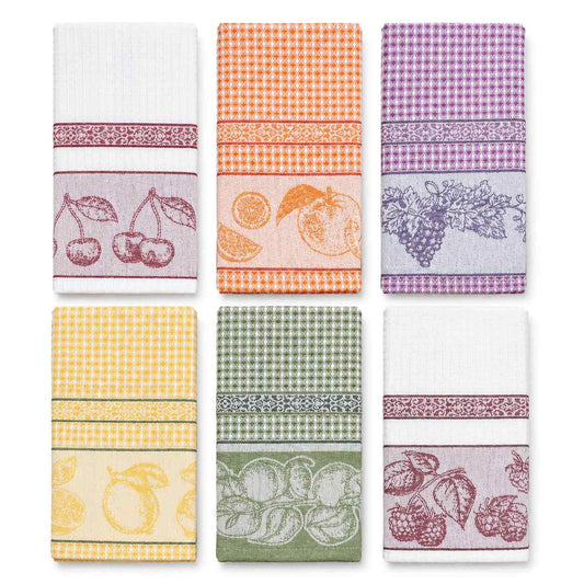 Set 6 pezzi Strofinacci in Cotone - Santorini
