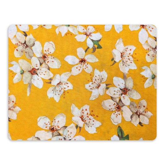 Telo Arredo Copritutto in Cotone 240x275 cm - Flowers (Giallo)