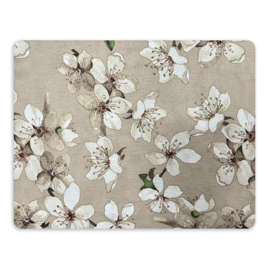 Telo Arredo Copritutto in Cotone 240x275 cm - Flowers (Beige)