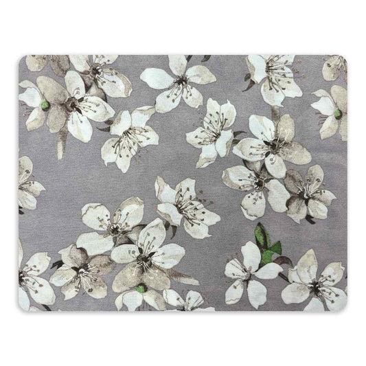 Telo Arredo Copritutto in Cotone 240x275 cm - Flowers (Grigio)