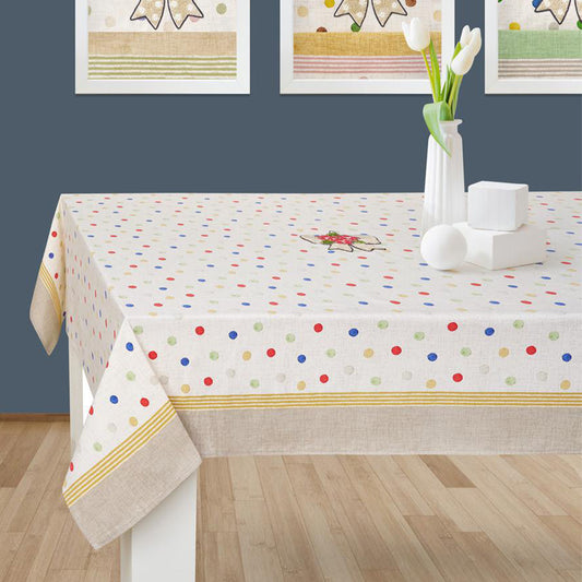 Tovaglia in Cotone con Ricamo di VINGI Ricami - Fiocco (Vari Colori)