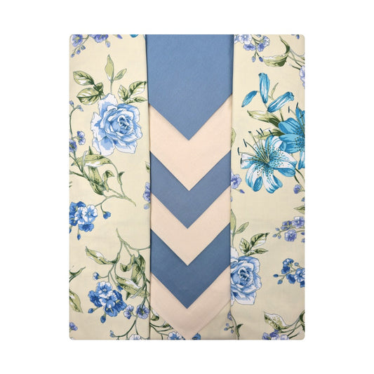 Tovaglia con Tovaglioli in 100% Cotone x6, x12, x18 Flowers - Carta da Zucchero