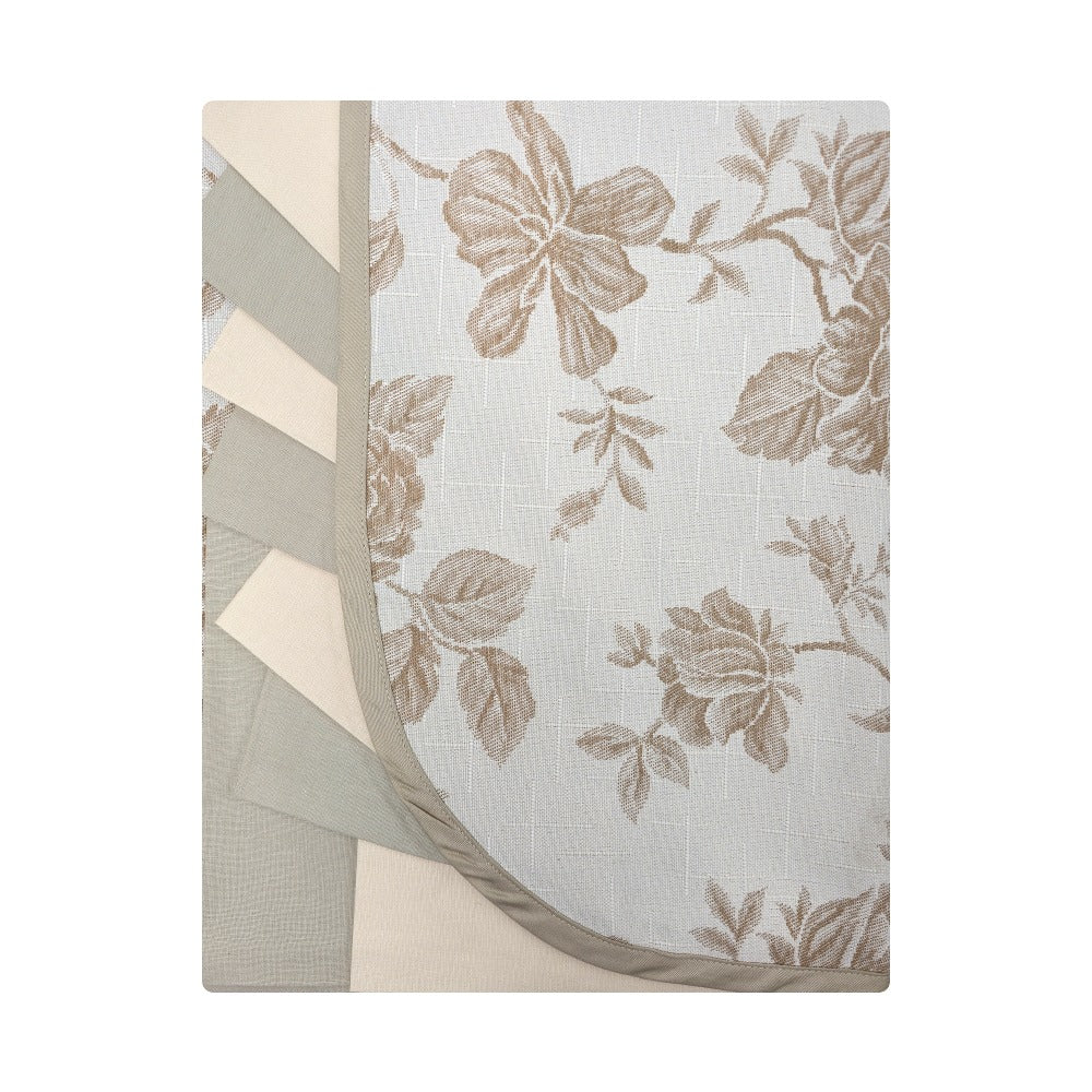 Tovaglia in Cotone con Tovaglioli Pierre Cardin - Tokyo (Beige)