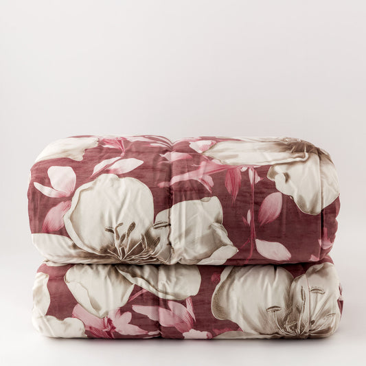 Trapunta Invernale in Velluto Stampa Digitale Roxana di Linea Oro - Mosto