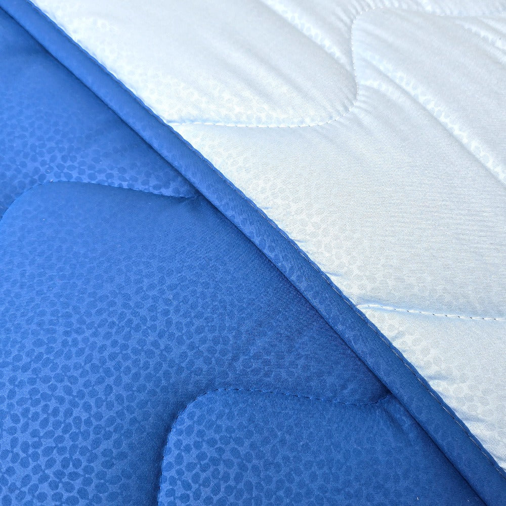 Trapunta Invernale Tinta Unita Double Face in Morbida Microfibra - Azzurro