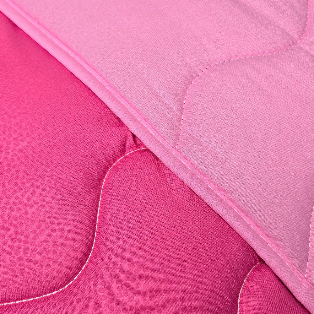 Trapunta Invernale Tinta Unita Double Face in Morbida Microfibra - Rosa