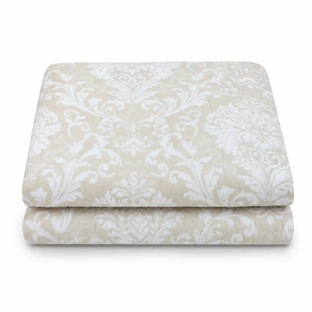 Copriletto jacquard con leggera Imbottitura Double-Face - Palermo (Panna)
