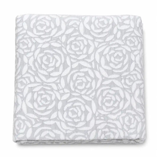 Copriletto jacquard con leggera Imbottitura Double-Face - Rose (Grigio)
