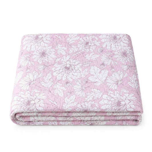 Copriletto Trapuntato leggero in Microfibra - Margherita (Rosa)