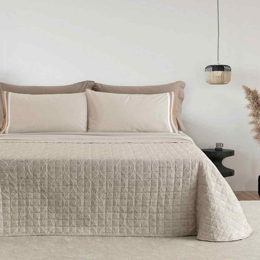Trapuntino Jacquard Essenza di Linea Oro - Beige