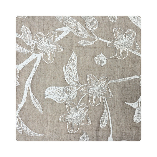 Trapuntino Copriletto Jacquard Double-Face Matrimoniale - Fioralba (Tortora)