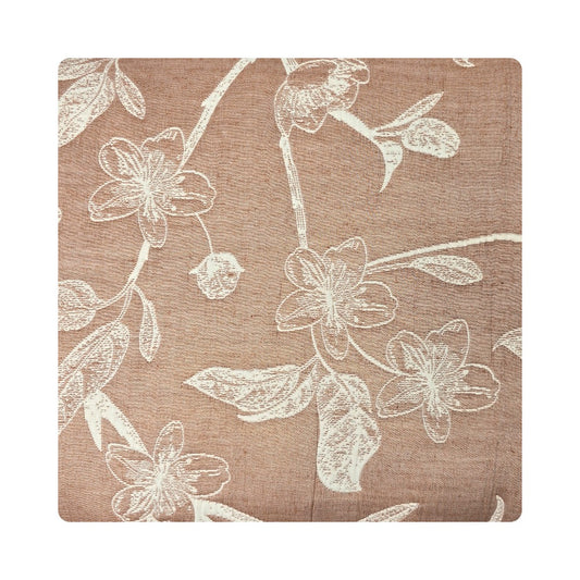 Trapuntino Copriletto Jacquard Double-Face Matrimoniale - Fioralba (Naturale)